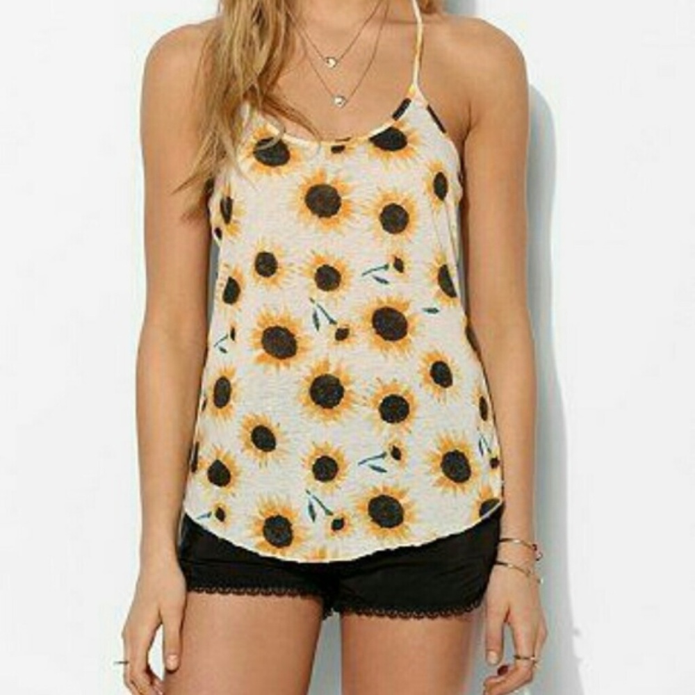 Urban Outfitters T-Back Sunflower Tank
